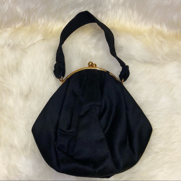 Vintage Wool Felt Scalloped Purse | 1940s - Picture 2 of 5